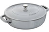 Sauteuse Staub Chistera en fonte émaillée gris graphite - 28 cm
