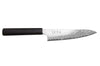 Couteau universel 15cm japonais artisanal Hatsukokoro Ginga ATS-34 Damas ébène