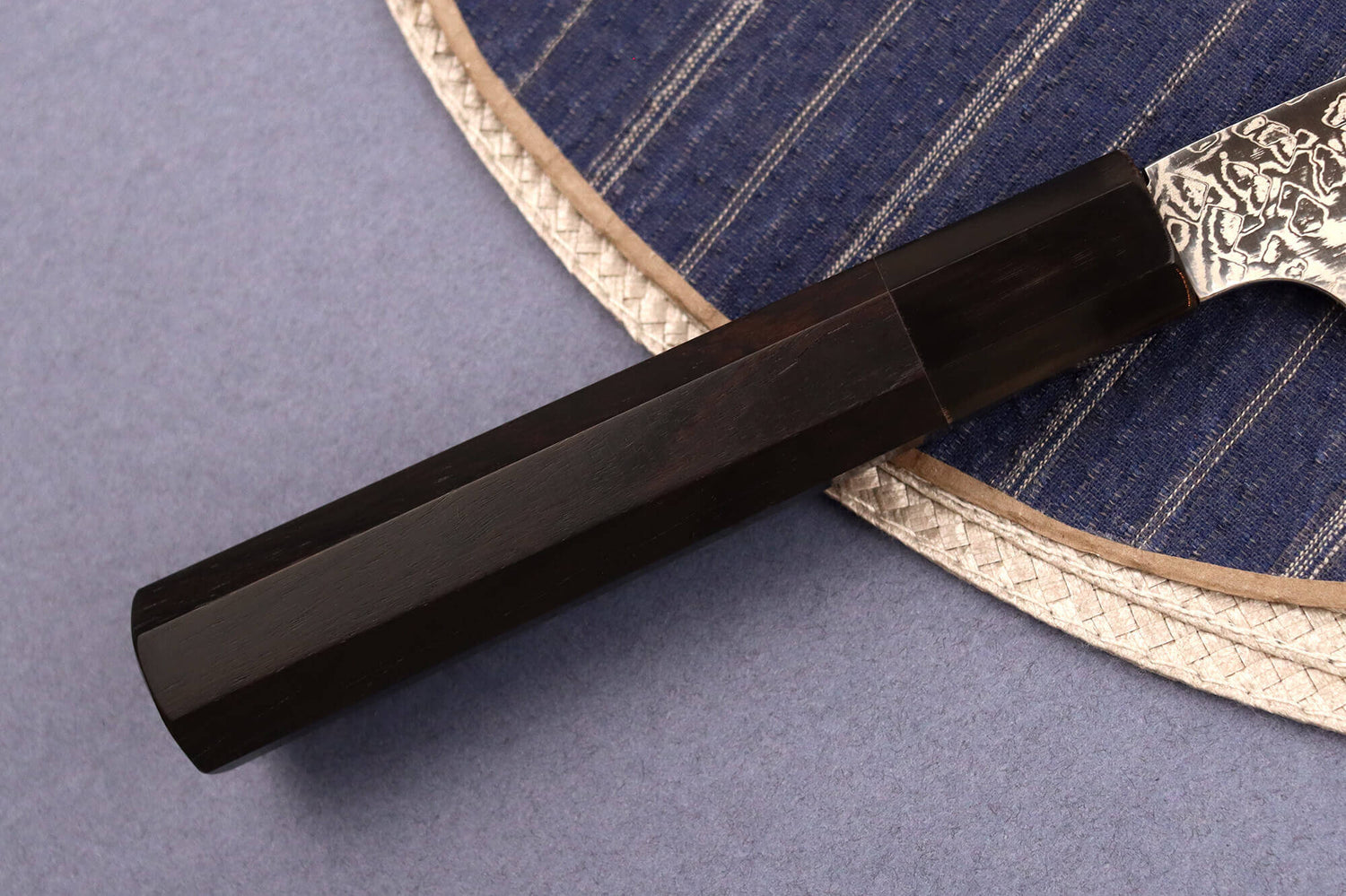 Couteau universel 15cm japonais artisanal Hatsukokoro Ginga ATS-34 Damas ébène