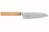 Couteau santoku 18cm japonais artisanal Hado Ginsan Cherry damassé