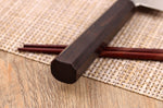 Couteau santoku 18cm japonais artisanal Hatsukokoro Ginsou Damas manche en ébène