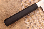 Couteau santoku 18cm japonais artisanal Hatsukokoro Ginsou Damas manche en ébène