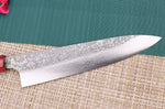 Couteau de chef japonais artisanal Kei Kobayashi SG2 Damas Heptagone 21cm
