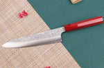 Couteau de chef japonais artisanal Kei Kobayashi SG2 Damas Heptagone 21cm