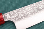 Couteau de chef japonais artisanal Kei Kobayashi SG2 Damas Heptagone 21cm