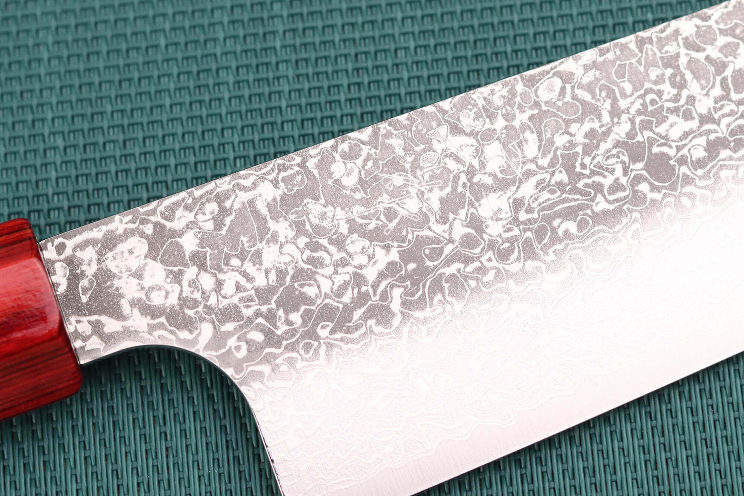 Couteau de chef japonais artisanal Kei Kobayashi SG2 Damas Heptagone 21cm