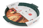 Plat à tarte Peugeot Appolia en céramique vert forêt diamètre 30cm