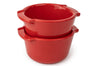 Duo ramequins Peugeot Appolia en céramique rouge diamètre 11cm