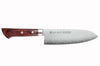 Couteau santoku 17cm japonais Satake Cutlery Brown Pakkawood VG10 San Maï
