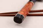 Couteau sujihiki 24cm japonais artisanal Kisuke Manaka Enn en cognassier avec 2 anneaux