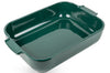 Plat four rectangle Peugeot Appolia en céramique vert forêt - 36 cm