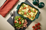 Plat four rectangle Peugeot Appolia en céramique vert forêt