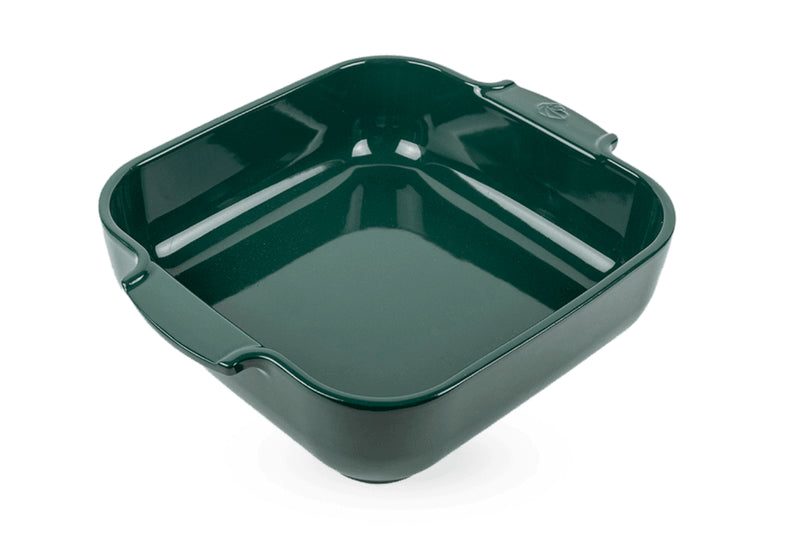 Plat four carré Peugeot Appolia en céramique vert forêt - 21 cm