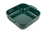 Plat four carré Peugeot Appolia en céramique vert forêt - 21 cm