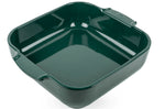 Plat four carré Peugeot Appolia en céramique vert forêt - 28 cm