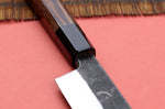 Couteau yanagiba 33cm japonais artisanal Hatsukokoro Shirasagi manche en wengé