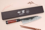 Couteau de chef 21cm japonais artisanal Kisuke Manaka Enn en cognassier avec 2 anneaux