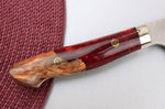 Couteau de chef 21cm japonais artisanal Nigara Hamono Migaki Tsuchime SG2 manche en acrylique