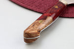 Couteau de chef 21cm japonais artisanal Nigara Hamono Migaki Tsuchime SG2 manche en acrylique