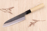 Couteau santoku 18cm japonais artisanal Sakai Kikumori Kikuzuki Kuro