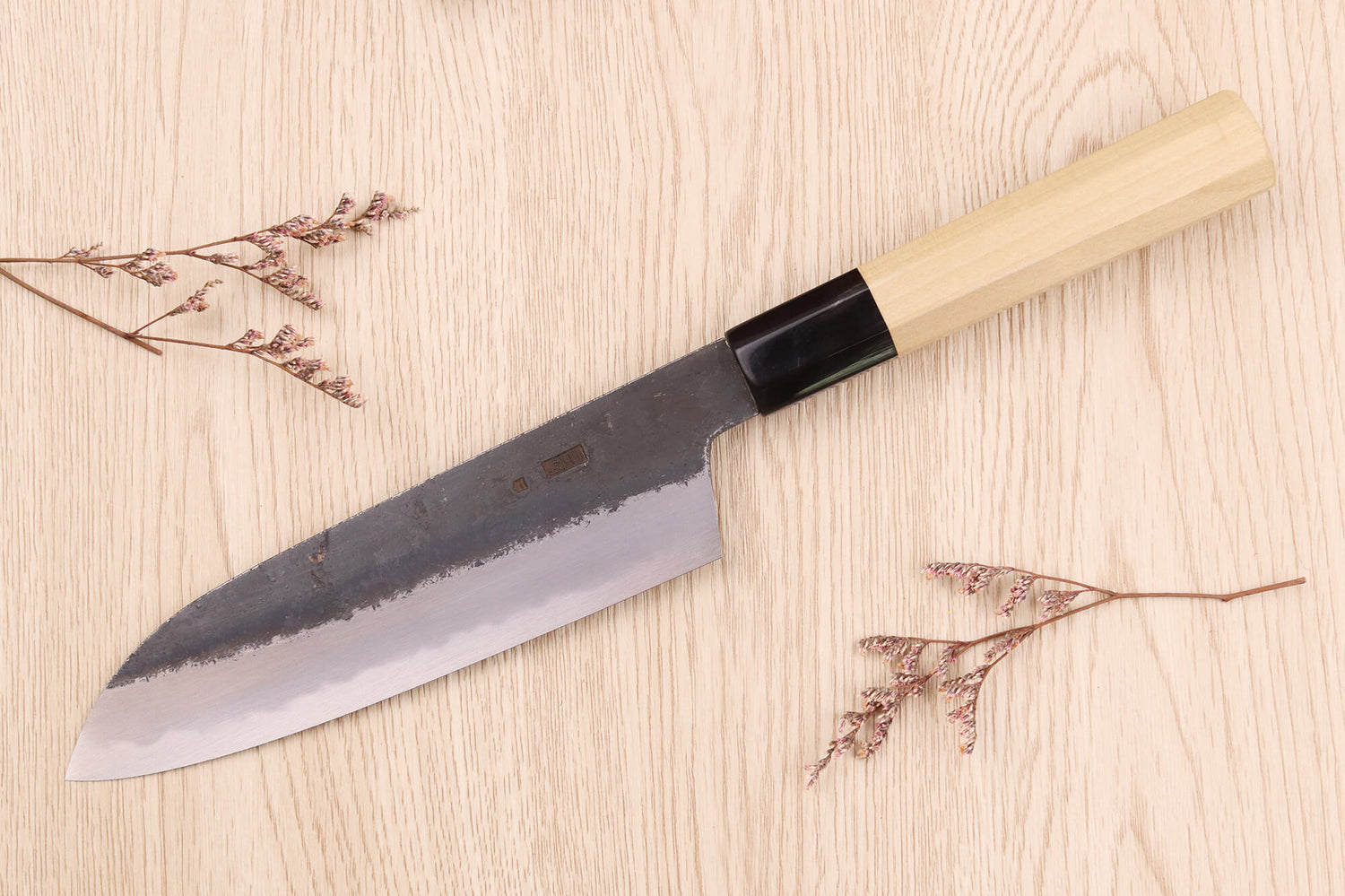 Couteau santoku 18cm japonais artisanal Sakai Kikumori Kikuzuki Kuro