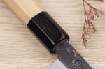 Couteau kiritsuke universel 13,5cm japonais artisanal Sakai Kikumori Kikuzuki Kuro