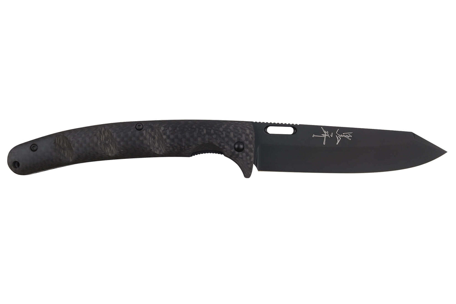 Couteau pliant japonais Yu Kurosaki Kurohyo SG2 manche en fibre de carbone 13,2cm