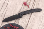 Couteau pliant japonais Yu Kurosaki Kurohyo SG2 manche en fibre de carbone 13,2cm