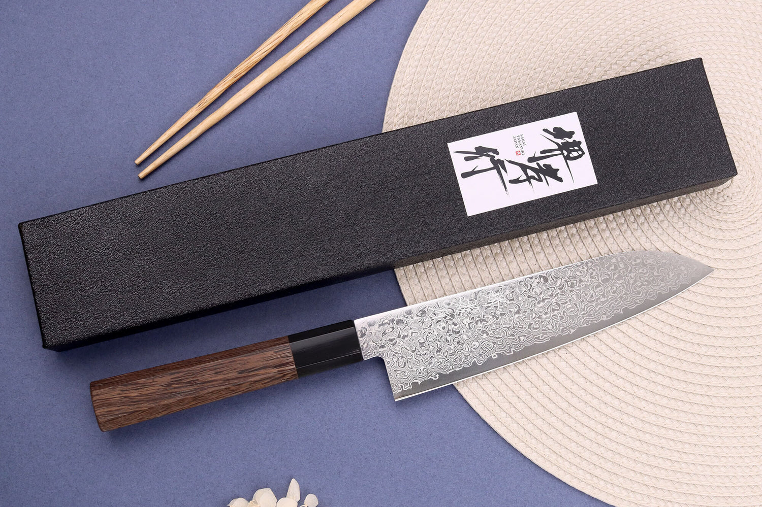 Couteau santoku 18cm japonais Sakai Takayuki Ginga damas