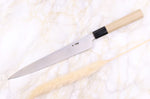 Couteau yanagiba 24cm japonais artisanal Sakai Kikumori Kikuzuki Rin