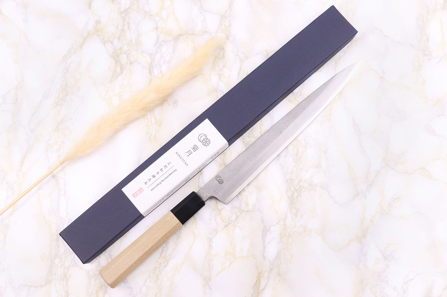 Couteau yanagiba 24cm japonais artisanal Sakai Kikumori Kikuzuki Rin