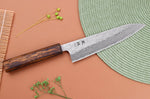 Couteau de chef 18cm japonais artisanal Yuzo Enju Damas 440C