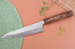 Couteau de chef 18cm japonais artisanal Yuzo Enju Damas 440C