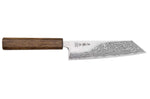 Couteau bunka japonais artisanal Wusaki Unagi AUS10 damas 17,5cm manche chêne
