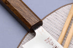 Couteau bunka japonais artisanal Wusaki Unagi AUS10 damas 17,5cm manche chêne