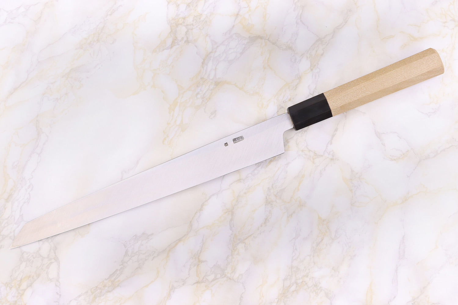 Couteau kiritsuke yanagiba 27cm japonais artisanal Sakai Kikumori Kikuzuki Rin