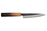Couteau universel 13,5cm japonais artisanal Yuzo Black AS chêne brûlé