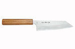 Couteau bunka 16,5cm japonais artisanal Sakai Kikumori TS10 en chêne