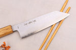 Couteau bunka 16,5cm japonais artisanal Sakai Kikumori TS10 en chêne