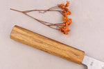 Couteau bunka 16,5cm japonais artisanal Sakai Kikumori TS10 en chêne