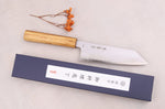 Couteau bunka 16,5cm japonais artisanal Sakai Kikumori TS10 en chêne
