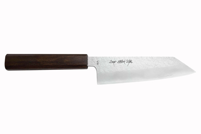 Couteau bunka 16,5cm japonais artisanal Sakai Kikumori TS10 en chêne noir