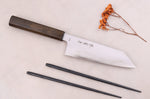 Couteau bunka 16,5cm japonais artisanal Sakai Kikumori TS10 en chêne noir