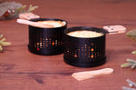 Service à raclette à la bougie Cookut Lumi noir - Services individuels poêlons et spatules - 2 personnes