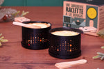 Service à raclette à la bougie Cookut Lumi noir - Services individuels poêlons et spatules - 2 personnes