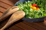 Couverts à salade Bérard Terra faits main en olivier 31,5cm