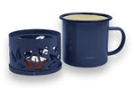 Mug à thé Cookut Sixtea chauffé à la bougie bleu