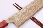 Couteau de chef 24cm japonais artisanal Takeshi Saji VG10 Rainbow Nashiji