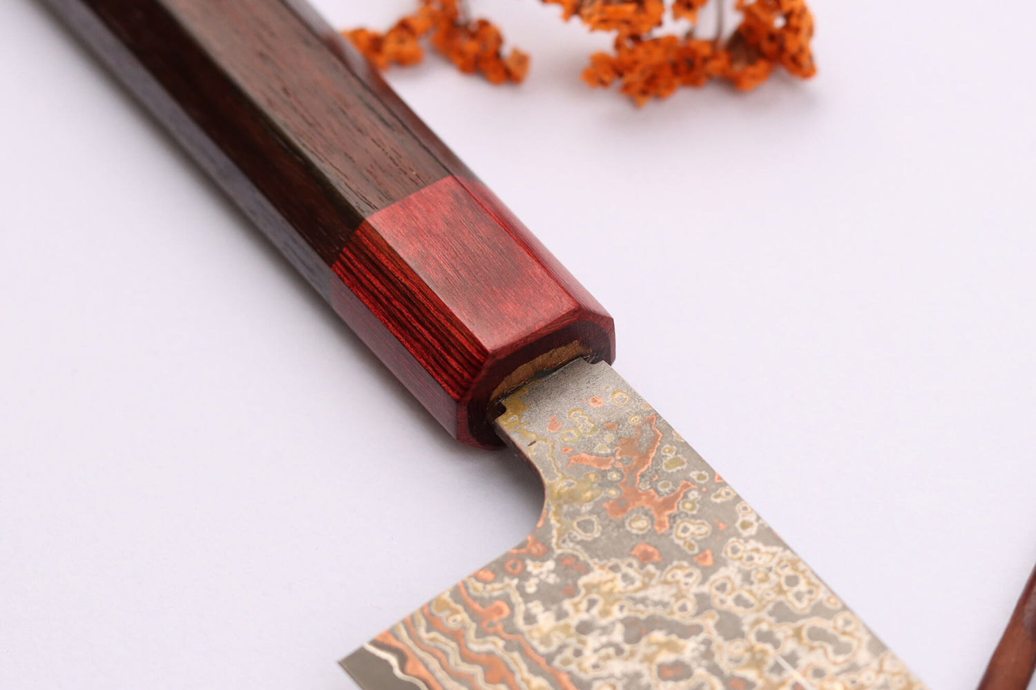Couteau de chef 24cm japonais artisanal Takeshi Saji VG10 Rainbow Nashiji