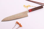 Couteau de chef 24cm japonais artisanal Takeshi Saji VG10 Rainbow Nashiji